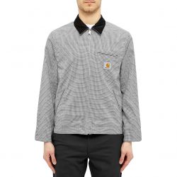 CARHARTT WIP-Detroit Jacket Lewis Houndstooth, Black-I027975.07G.01.03