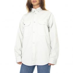 CARHARTT WIP-W' L/S Great Master Shirt Pebble - Camicia Donna Grigia-I028005.09C.GD.03