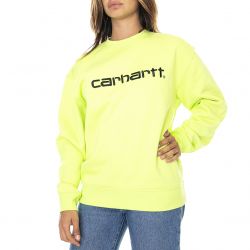 CARHARTT WIP-W' Carhartt Sweatshirt Lime / Black - Pantaloni Denim Jeans Donna Verdi-I027475.09E.90.03