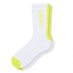 CARHARTT WIP-Turner Socks White / Lime - Calzini Bianchi / Gialli -I027707.02.90.06