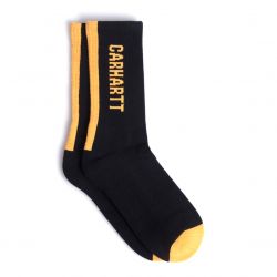 CARHARTT WIP-Turner Socks Black / Pop Orange - Calzini Neri / Arancioni -I027707.89.90.06