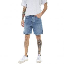 CARHARTT WIP-Newel Short Blue - Bermuda Denim Jeans Uomo Blu-I027951.01.WJ.00
