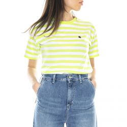 CARHARTT WIP-W' Scotty Stripe T-Shirt Lime / White -I027841.09E.ST.03