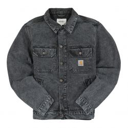 CARHARTT WIP-Stetson Jacket Black - Giacca Denim Jeans Uomo Nera-I027977.89.WJ.03