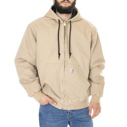 CARHARTT WIP-OG Active Jacket Dusty H Brown aged canvas - Giacca Invernale con Cappuccio Uomo Beige-I027360-07E3K
