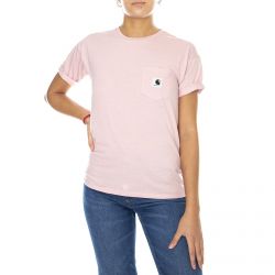 CARHARTT WIP-Wm Carrie Pocket T-Shirt - Frosted Pink - Maglietta Girocollo Donna Rosa-I028439.0F5.00.03