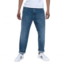 CARHARTT WIP-Jacob Pant Blue - Pantaloni Denim Jeans Uomo Blu-I028629.01.WJ.00