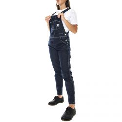 CARHARTT WIP-Bib - Salopette Denim Jeans Donna Blu-I028638.01.02.03
