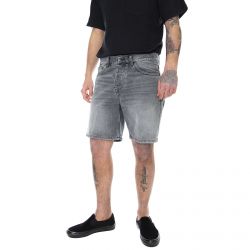 CARHARTT WIP-Mens Newel Denim Shorts - Grey - Bermuda Denim Jeans Uomo Grigi-I029209.89.WJ.00