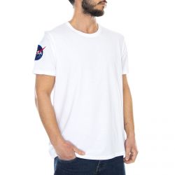 Alpha Industries-Mens Nasa White T-Shirt-176506-09
