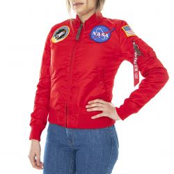 Alpha Industries-Womens MA-1 VF NASA Speed Red Jacket-168007-328
