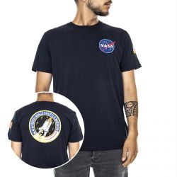 Alpha Industries-Mens Space Shuttle Navy Blue T-Shirt-176507-07