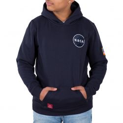 Alpha Industries-Kids Space Shuttle Blue Hooded Sweatshirt-198704-07