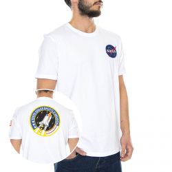 Alpha Industries-Mens Space Shuttle White T-Shirt -176507-09
