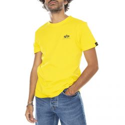 Alpha Industries-Mens Basic Small Logo Empire Yellow T-Shirt -188505-465