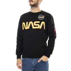 Alpha Industries-NASA Reflective - Felpa Girocollo Uomo Nera-178309-614