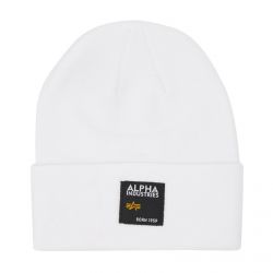 Alpha Industries-Label White Beanie Hat-118934-09