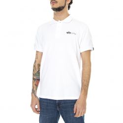 Alpha Industries-Mens Basic White Polo Shirt-106600-09