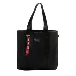 Alpha Industries-Label Shopping Bag Black-106943-03