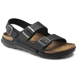 Birkenstock-Mens Milano Adventure Old Black Sandals - Narrow Fit-1018426