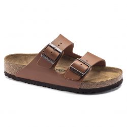 Birkenstock-Unisex Arizona Ginger Brown, Natural Leather Sandals - Regular Fit-1019075