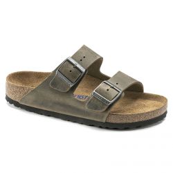 Birkenstock-Unisex Arizona SFB Faded Khaki Sandals - Narrow Fit-1019377