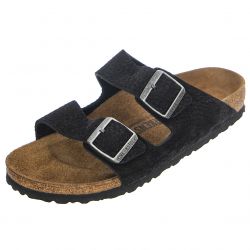 Birkenstock-Unisex Arizona Desert Buck Black, Nubuck Leather Sandals - Regular Fit-1020736