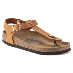 Birkenstock-Womens Kairo SFB Pecan, Nubuck Leather Sandals - Narrow Fit-1021561