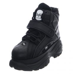 Buffalo-Leather 1348-14 Boots - Black - Scarpe Profilo Alto Donna Nere-BFL1348-14-NE