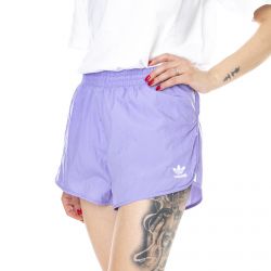 Adidas-Womens Classics 3-Stripes Purple Shorts-GN6766