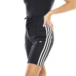 Adidas-Womens Laced Black Shorts-H15812
