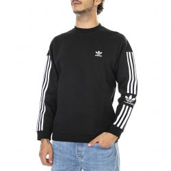 Adidas-Mens Lock Up Crew Black Sweatshirt-H41315