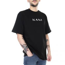 Karl Kani-Mens Retro Black Crew-Neck T-Shirt -KRCKKMQ32007BLK
