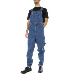 Karl Kani-Mens Originals Dungaree Blue Denim Jeans Overall-KRCKKMQ12123BLU