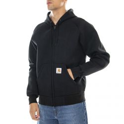 CARHARTT WIP-Mens Car-Lux Black / Grey Hooded Winter Jacket-I018044.0GL.XX.03