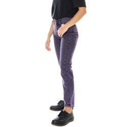CARHARTT WIP-W' Page Carrot Ankle Pant Dark iris Crater Wash - Pantaloni Donna Viola-I029801.0EO.ZF.00