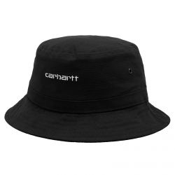 CARHARTT WIP-Script Bucket - Cappello da Pescatore Nero-I029937.0D2.XX.04