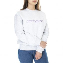CARHARTT WIP-W' Carhartt Sweatshirt Soft Lavender - Felpa Girocollo Donna Grigia-I027475-129