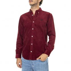 CARHARTT WIP-L/S Madison Cord Shirt Corvina / Black - Camicia in Velluto Uomo Bordeaux-I029958-0ZGXX