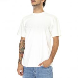 CARHARTT WIP-S/S Duster T-Shirt Wax garment dyed - Maglietta Girocollo Uomo Bianca-I030110-D6GD