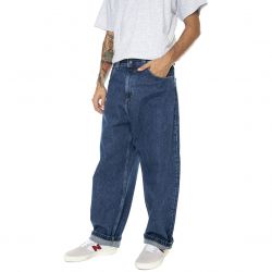 CARHARTT WIP-Brandon Pant Blue stone washed - Pantaloni Denim Jeans Uomo Blu-I031246-0106