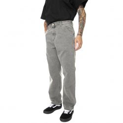 CARHARTT-Single Knee Pant Black Faded - Pantaloni Denim Jeans Uomo Grigi-I026463-89FH