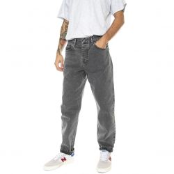 CARHARTT WIP-Newel Pant Vulcan worn washed - Pantaloni Denim Jeans Uomo Grigi-I029148-0WGWD