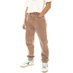 CARHARTT WIP-Newel Pant Hamilton Brown Worn Washed - Pantaloni Denim Jeans Uomo Marroni-I029148-HZWD