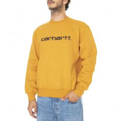 CARHARTT WIP-Carhartt Sweat Ochre / Dark Navy-I030229-10EXX