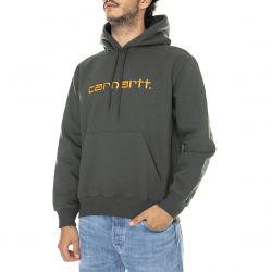 CARHARTT WIP-Hooded Carhartt Sweat Boxwood / Ochre-I030230-12CXX
