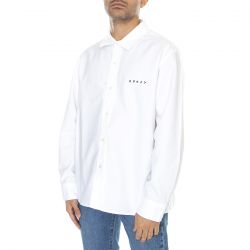 Edwin-Big Ox-Shirt Ls White - Camicia Uomo Bianca