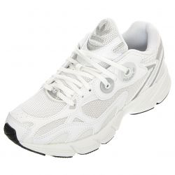 Adidas-Womens Astir White / Silver Lace-Up Low-Profile Shoes-GY5565
