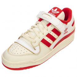 Adidas-Womens Forum 84 Low White Lace-Up Low-Profile Shoes-GX4518
