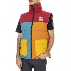 Karl Kani-Mens Og Block Puffer Multicoloured / Red / Orange / Yellow Vest Jacket-KRCKM213-023-1